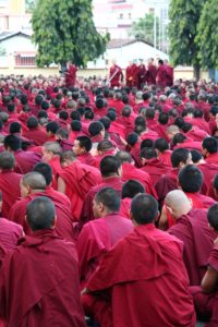 Buddhistický obřad v Sera Jhe